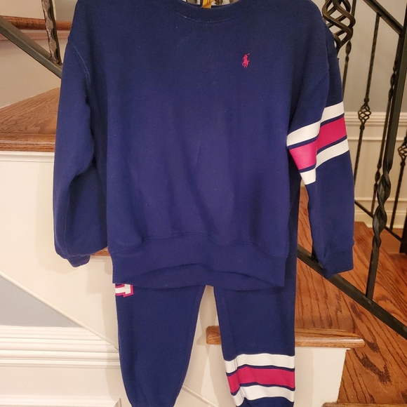 Polo Ralph Lauren Girls Collegiate sweatshirt and pants EUC - Picture 3 of 6
